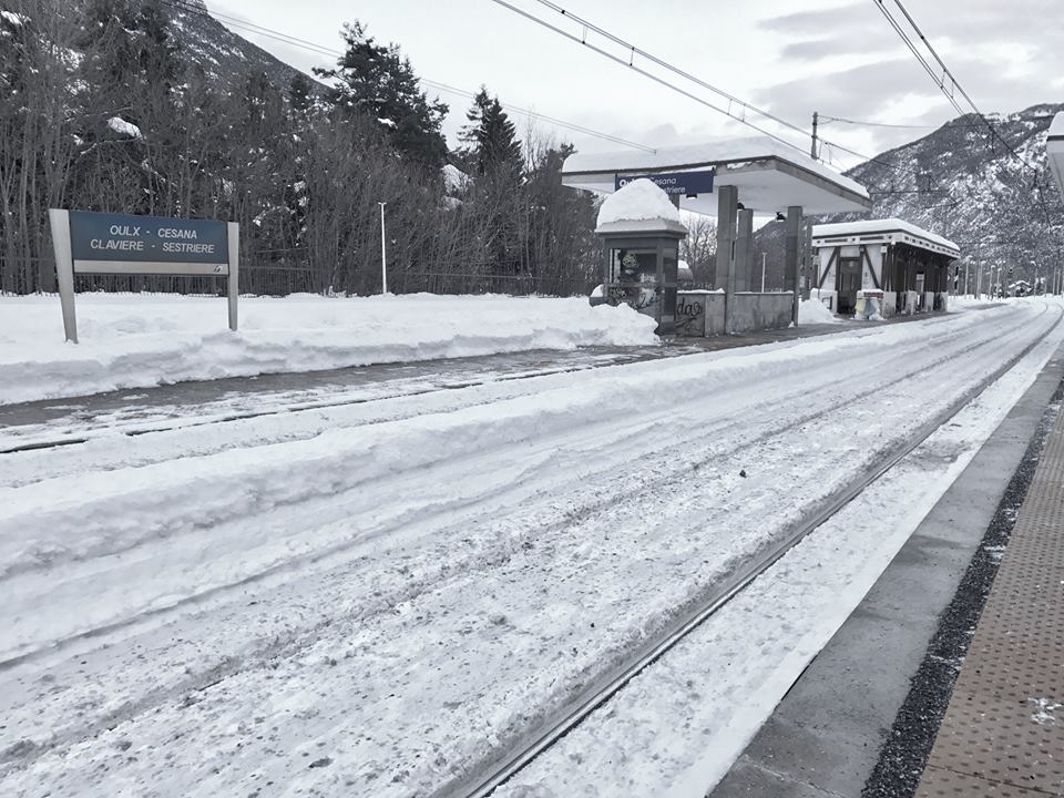 Arrivée à la gare TGV d'Oulx, en Italie